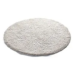Rund Teppich - Combarro Solid Cotton Shaggy (creme)