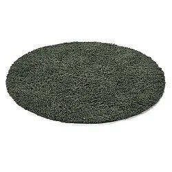 Rund Teppich - Combarro Solid Cotton Shaggy (grün)