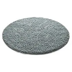Rund Teppich - Combarro Solid Cotton Shaggy (hellblau)