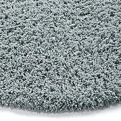 Rund Teppich - Combarro Solid Cotton Shaggy (hellblau)