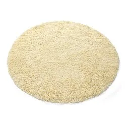 Rund Teppich - Combarro Solid Cotton Shaggy (hellgelb)
