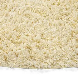 Rund Teppich - Combarro Solid Cotton Shaggy (hellgelb)