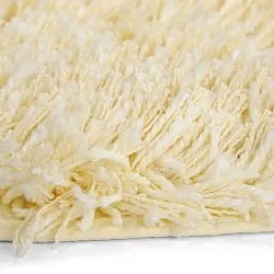 Rund Teppich - Combarro Solid Cotton Shaggy (hellgelb)