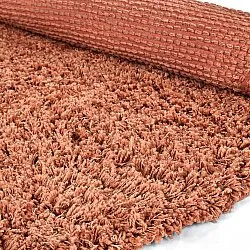 Rund Teppich - Combarro Solid Cotton Shaggy (hellorange)