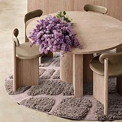 Rund Teppich - Otranto Natural Cotton Shaggy (taupe)