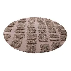 Rund Teppich - Otranto Natural Cotton Shaggy (taupe)