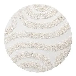 Rund Teppich - Sivota Natural Cotton Shaggy (cremefarben)