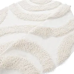 Rund Teppich - Sivota Natural Cotton Shaggy (cremefarben)