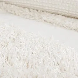 Rund Teppich - Sivota Natural Cotton Shaggy (cremefarben)