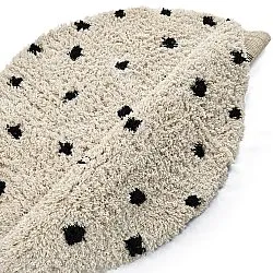 Rund Teppich - Soria Natural Cotton Shaggy (offwhite/schwarz)