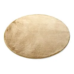 Runde Teppiche - Aranga Super Soft Fur (dunkelbeige)