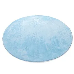 Runde Teppiche - Aranga Super Soft Fur (hellblau)