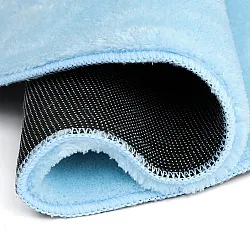 Runde Teppiche - Aranga Super Soft Fur (hellblau)