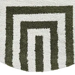 Runde Teppiche - Imilchil (weiß/grün)