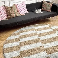 Runde Teppiche - Tamri (beige/weiß)