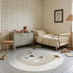 Runder Kinderteppich - Kind Bear (creme)