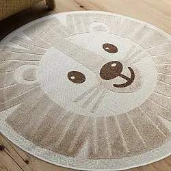 Runder Kinderteppich - Kind Lion (creme)