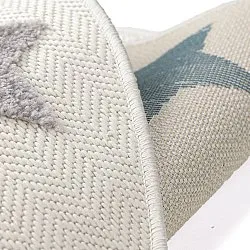 Runder Kinderteppich - Stars (creme/mehrfarbig)