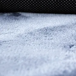 Runde Teppiche - Aranga Super Soft Fur (stahlblau)
