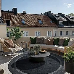 Rund Teppich - Indoor/Outdoor Alta (anthrazit)