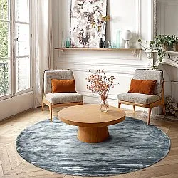 Rund Teppich - Jodhpur Special Luxury Edition (blau/grau)