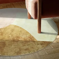 Rund Teppich - Lazio (beige/rosa)