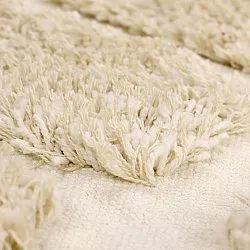 Rund Teppich - Otranto Natural Cotton Shaggy (cremefarben)