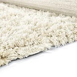 Hochflorteppiche - Fassale Hand Woven Wool Shaggy (weiß)
