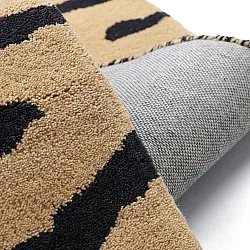 Hochflorteppiche - Zebra Tufted Wool Premium (beige/schwarz)