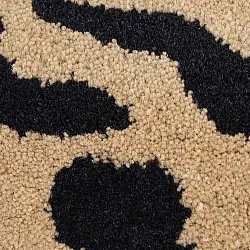 Hochflorteppiche - Zebra Tufted Wool Premium (beige/schwarz)