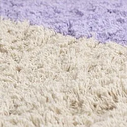 Hochflorteppiche - Amira Natural Cotton Shaggy (lila/beige)