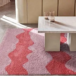 Hochflorteppiche - Amira Natural Cotton Shaggy (rosa)