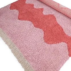 Hochflorteppiche - Amira Natural Cotton Shaggy (rosa)
