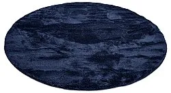 Runde Teppiche - Aranga Super Soft Fur (dunkelblau)
