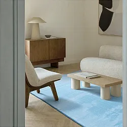 Hochflorteppiche - Aranga Super Soft Fur (hellblau)