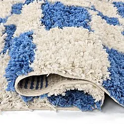 Hochflorteppiche - Atrani Natural Cotton Shaggy (blau)