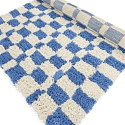 Hochflorteppiche - Atrani Natural Cotton Shaggy (blau)