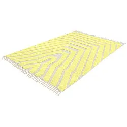 Hochflorteppiche - Callista Natural Cotton Shaggy (gelb)