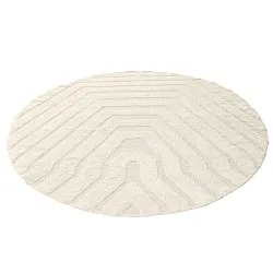 Rund Teppich - Callista Natural Cotton Shaggy (beige)