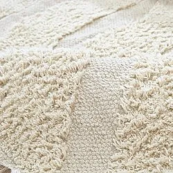 Rund Teppich - Callista Natural Cotton Shaggy (beige)