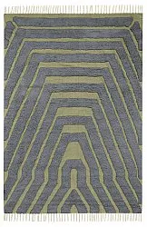 Hochflorteppiche - Callista Natural Cotton Shaggy (schwarz/grün)
