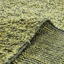 Hochflorteppiche - Celina Natural Cotton Shaggy (grün/gelb)