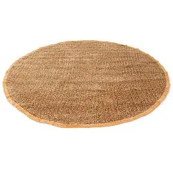 Rund Teppich - Celina Natural Cotton Shaggy (braun/orange)