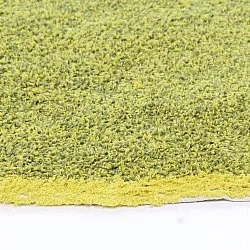 Rund Teppich - Celina Natural Cotton Shaggy (grün/gelb)