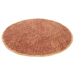 Rund Teppich - Celina Natural Cotton Shaggy (rot)