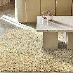 Hochflorteppiche - Combarro Solid Cotton Shaggy (hellgelb)