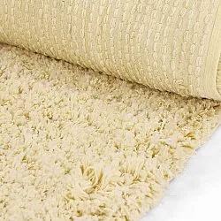 Hochflorteppiche - Combarro Solid Cotton Shaggy (hellgelb)