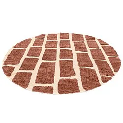 Rund Teppich - Cyrus Natural Cotton Shaggy (braun)