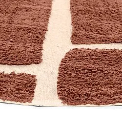 Rund Teppich - Cyrus Natural Cotton Shaggy (braun)