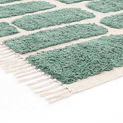 Hochflorteppiche - Cyrus Natural Cotton Shaggy (grün)